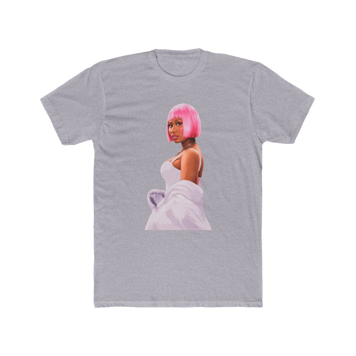 Nicki Minaj Pink Portrait Graphic T Shirt - White - Large - alternate angle 4, merchandise