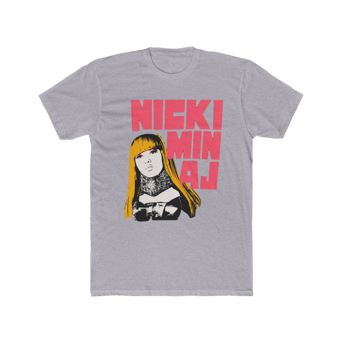 Y2K Nicki Minaj Black Stretch Graphic Tee Singer Fan Merch Slim T Shirt Size L - alternate angle 5, merchandise