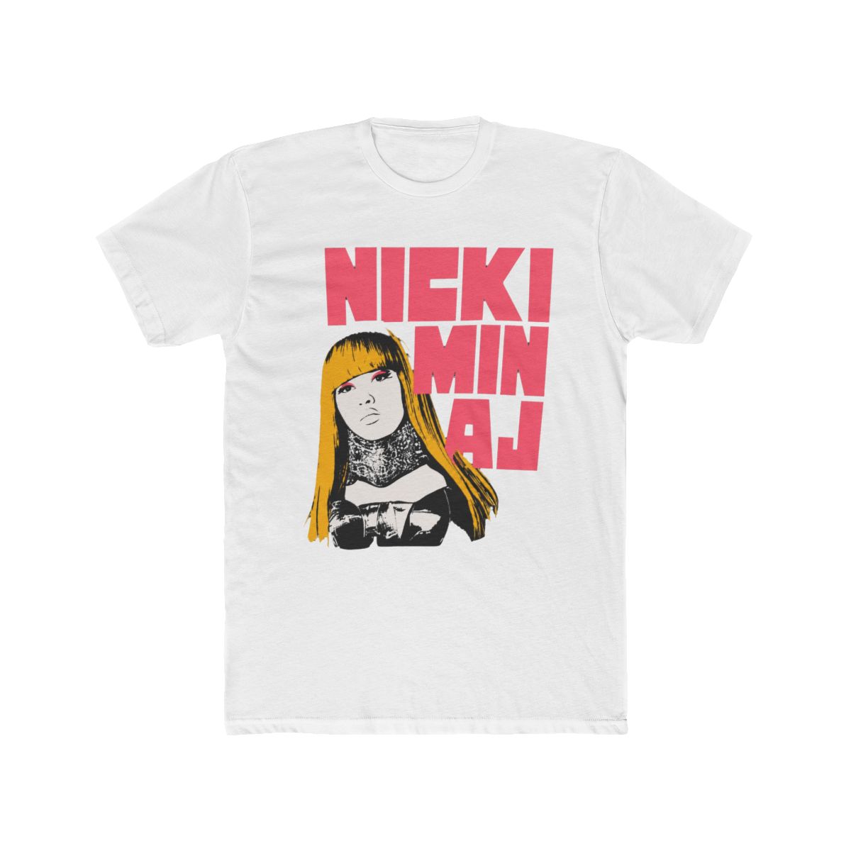 Y2K Nicki Minaj Black Stretch Graphic Tee Singer Fan Merch Slim T Shirt Size L